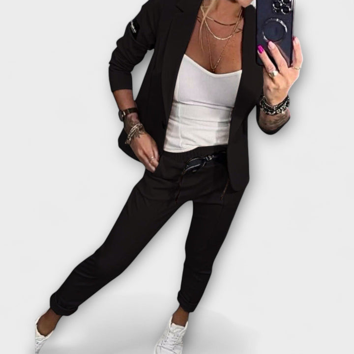 Annie | Elegant Set of Top, Jacket, and Pants.