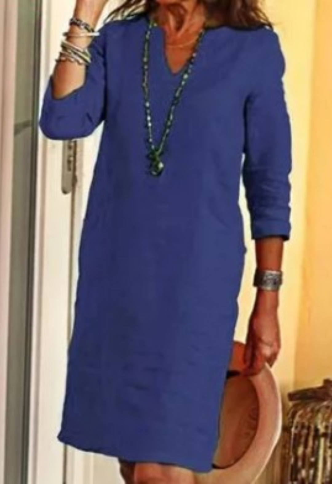 Elvy | Sleek V-Neck Dress