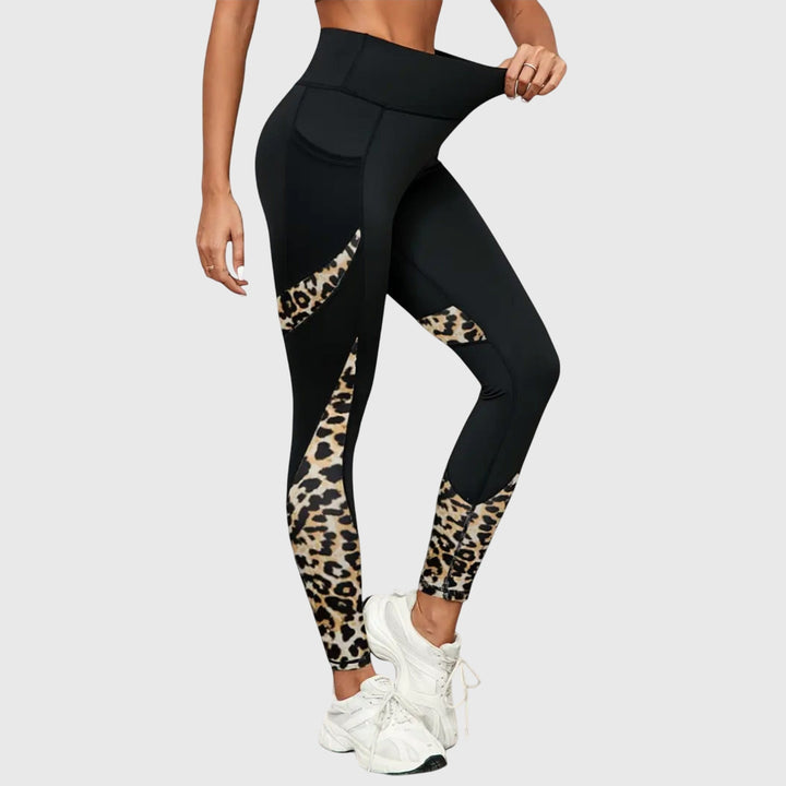 Annie | High-Waisted Leopard Print Workout Pants
