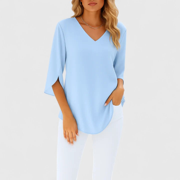 Annie | Sophisticated V-Neck Blouse