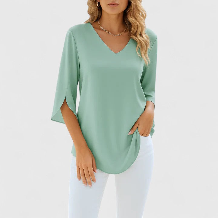 Annie | Sophisticated V-Neck Blouse