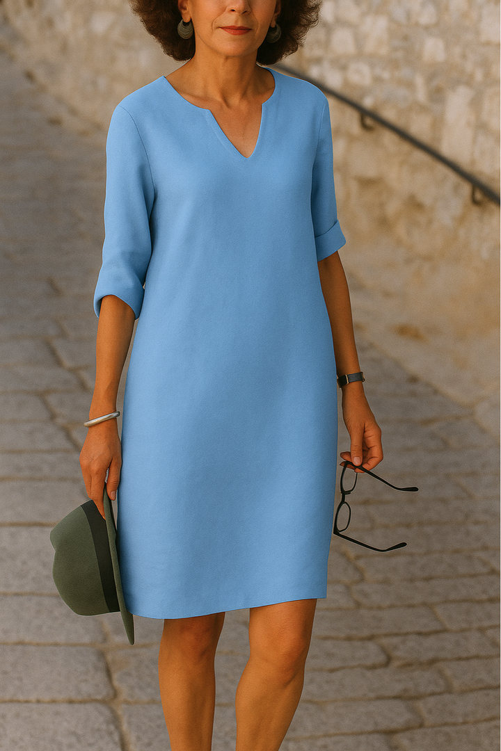 Elvy | Sleek V-Neck Dress
