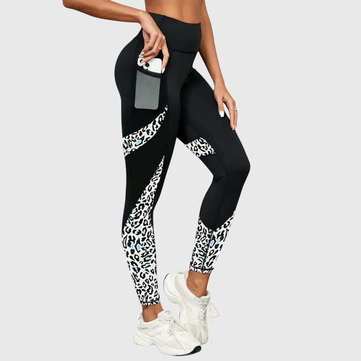 Annie | High-Waisted Leopard Print Workout Pants