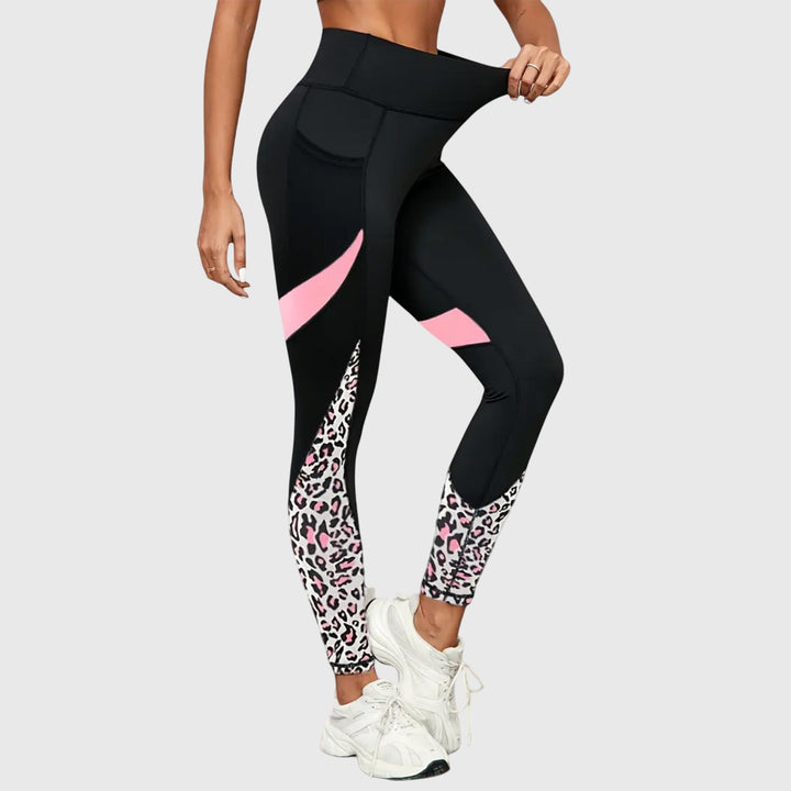 Annie | High-Waisted Leopard Print Workout Pants