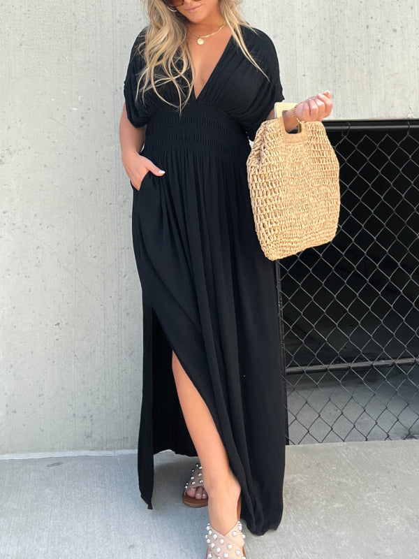 Alyza | Elegant V-Neck Maxi Dress