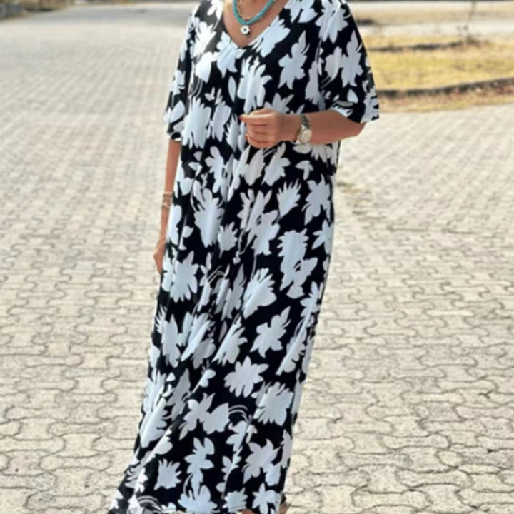 Letisia | Stylish Printed V-Neck Dress