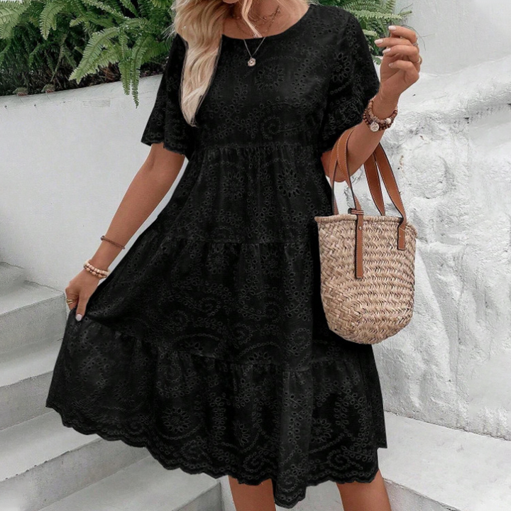 Nara | Cozy Floral Cutout Dress