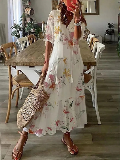 Mikaela | Stylish Boho Belly-Covering Dress
